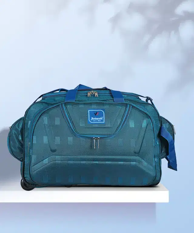 Nylon Traveling Luggage Bag with Wheels, Peach,56 L