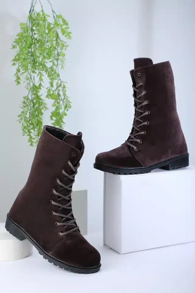 Boots for Women (Brown, 8)