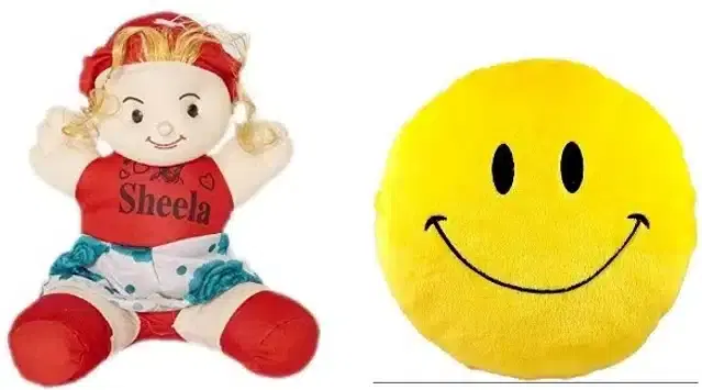 Stuffed Toys for Kids, Multicolor, Set of 2