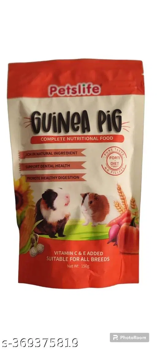 petslife guinea pig food 150gm pouch --complete balanced food for guinea pigs