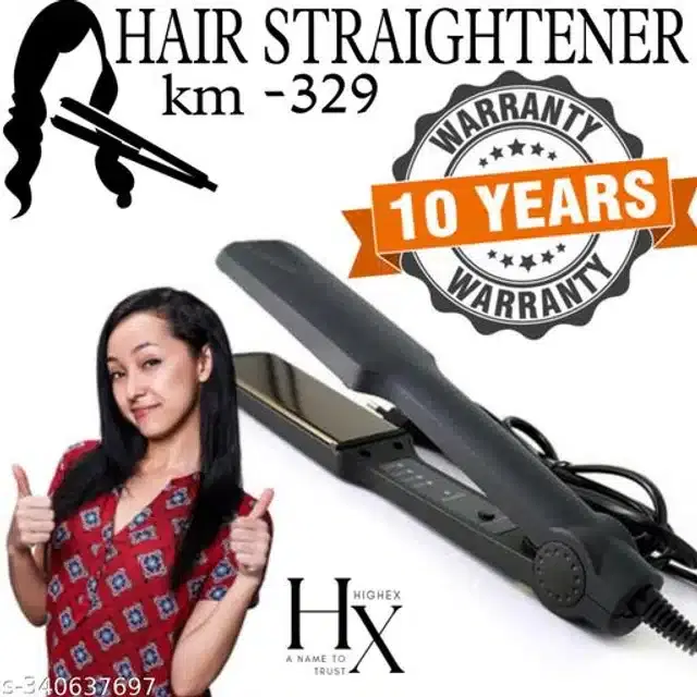 Plastic Hair Straightener, Black