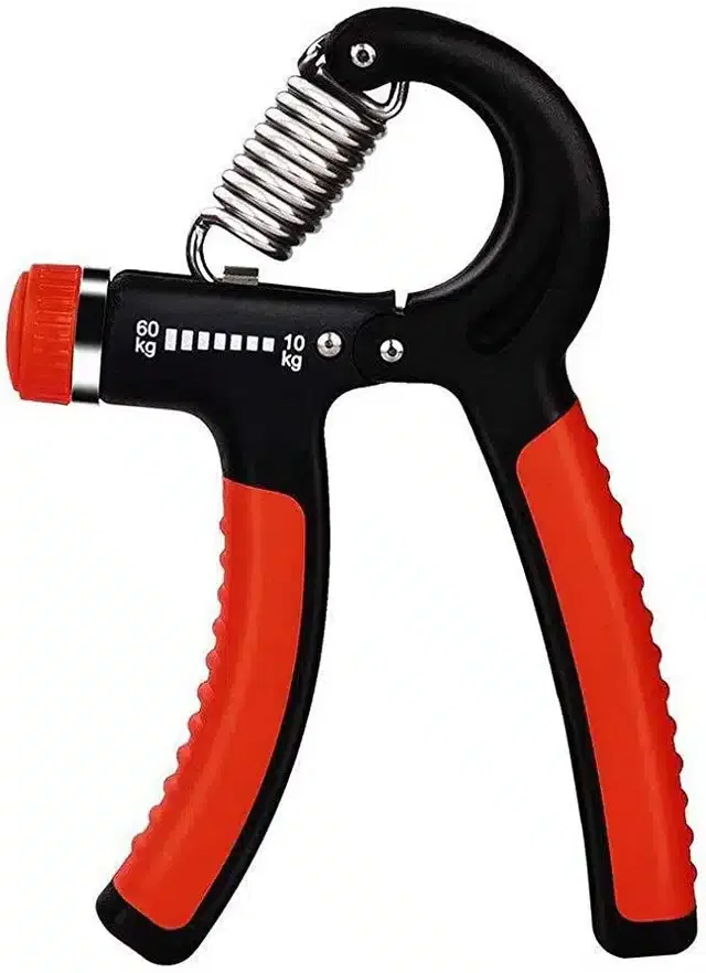 Adjustable Spring Hand Gripper, Orange & Black