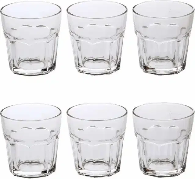Liquor cum Cocktail Glasses, Transparent, 250 ml, Pack of 6