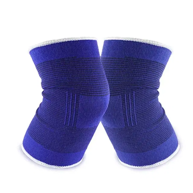 Polyester Solid Knee Sleeves for Women, Blue, Set of 1