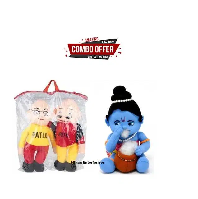 Nihan Gift Gallery Soft Toys combo for Birthday Gift for Kids, Multicolor, Pack Of 2, NG-25