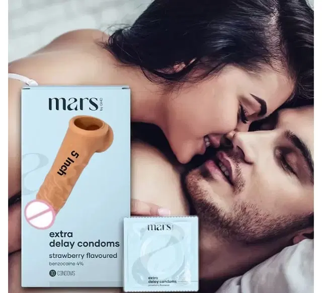 Marsh 5 Jumbo Reusable Condom for Men, Beige, Pack of 1