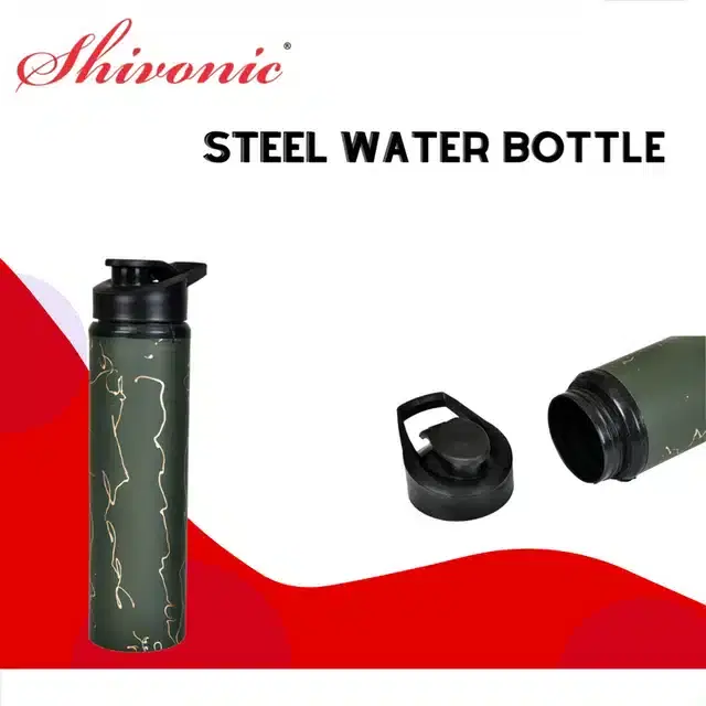 Shivonic Stainless Steel Water Bottle, Green, 1000 ml, SI-6