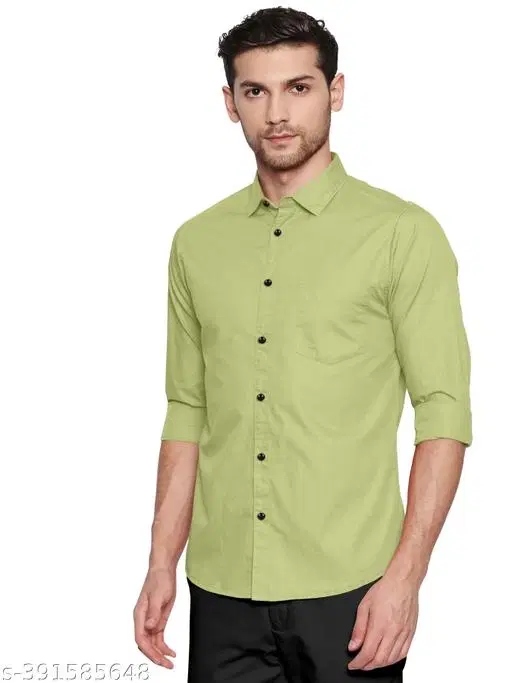 Spread Collar Kurta for Men (Mint Green, M)