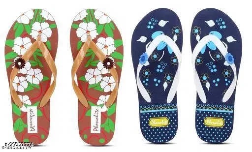 Slippers for Women, Multicolour, Pack of 2 (5)