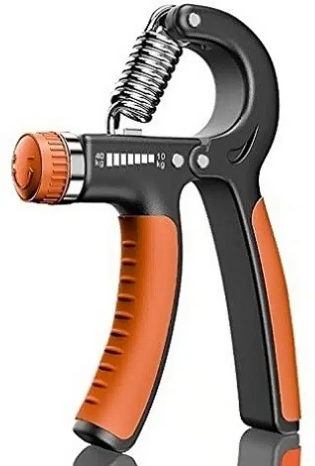 Adjustable Spring Hand Gripper, Orange & Black