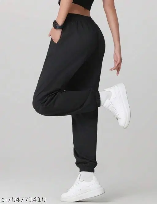 Cotton Trouser for Women, Black (XL)