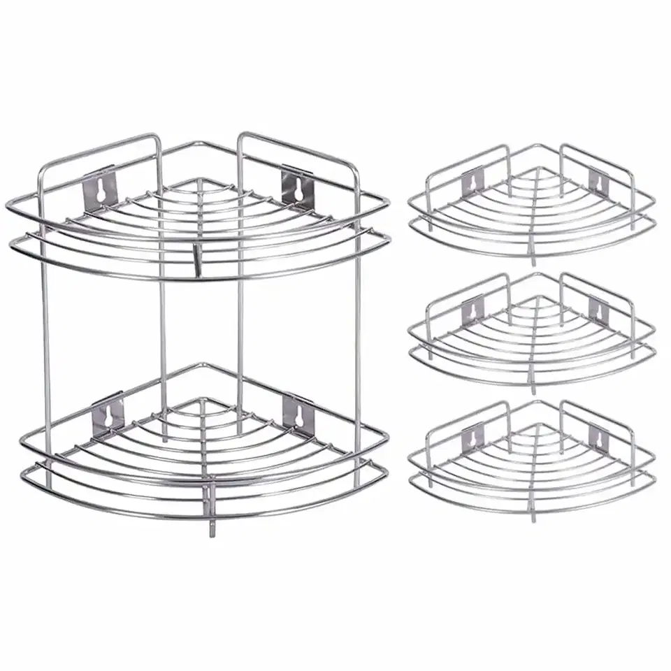 Oc9 Stainless Steel Corner Shelf 9X9X12 Inch &, Pack Of 3 9X9 Inch