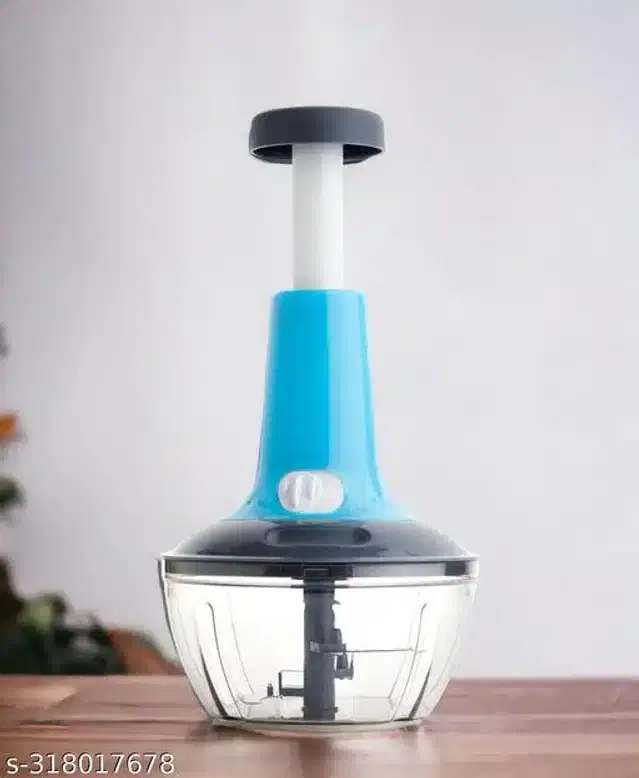 Plastic Vegetable Chopper, Blue, 650 ml