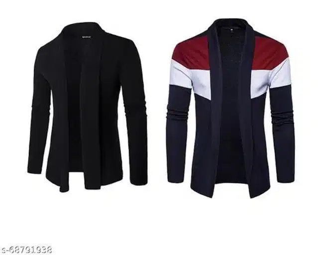 Shrug for Men (Black & Maroon, S)