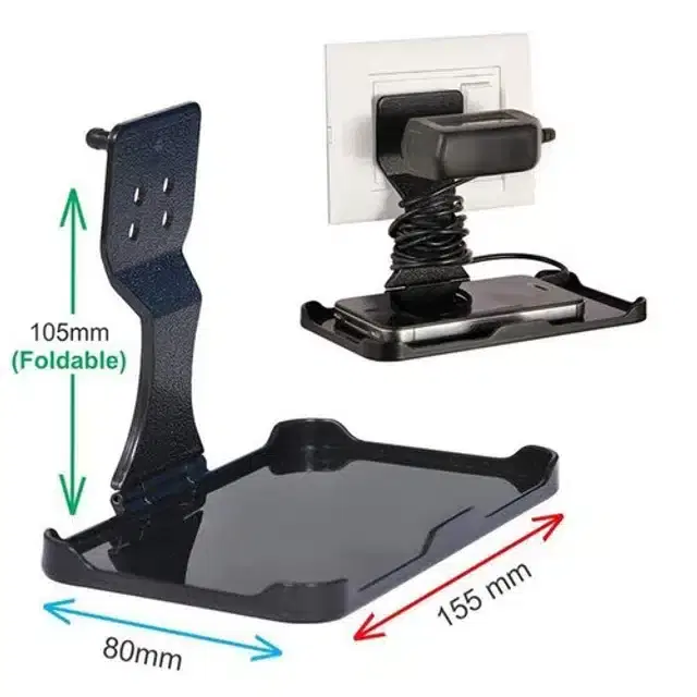 Plastic Charging Phone Holder, Black