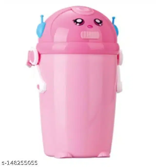 Sipper Glass with Straw for Kids, Pink, 300 ml