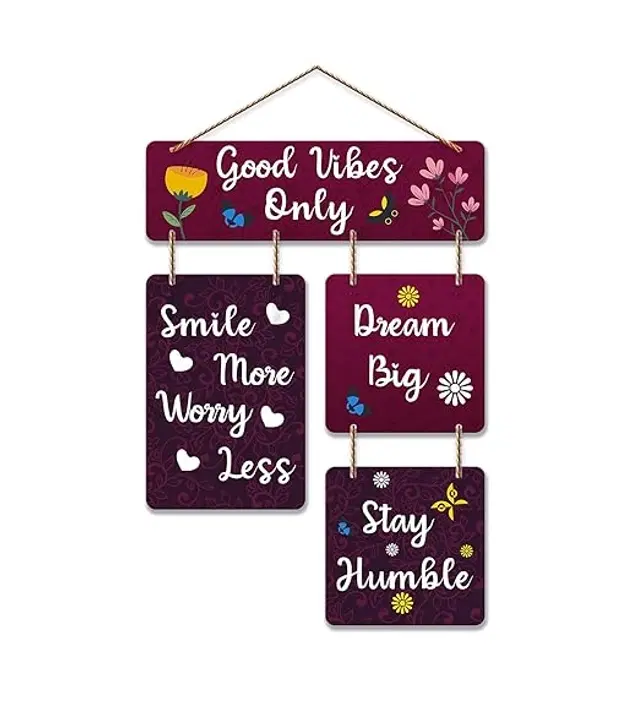 MDF Wooden Wall Hanging, Brown