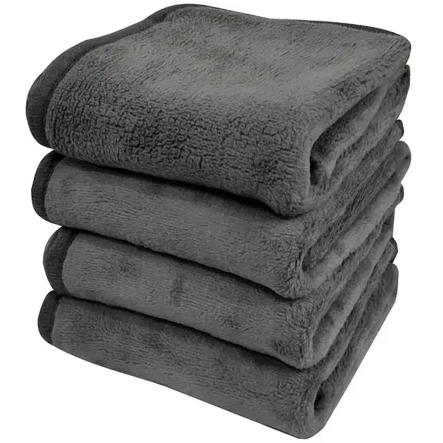 Cotton Hand Towel, Pack of 4, Grey, 40x60 cm