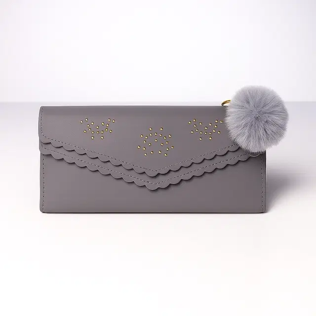 Women Clutch, Grey, Style- 3