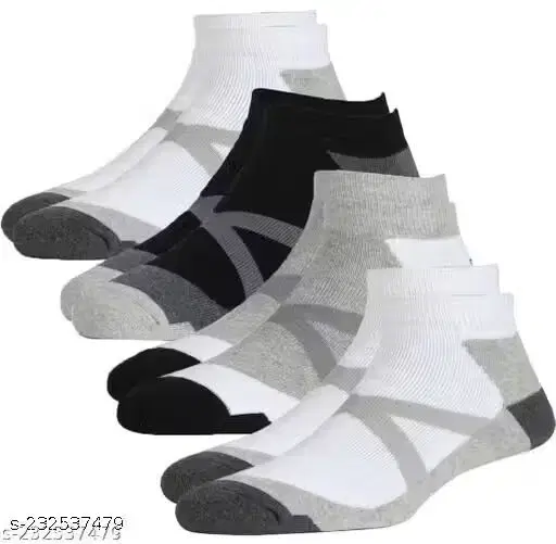 Mens Socks Printed Multicolour Polyblend(Free Size) Pack of 4