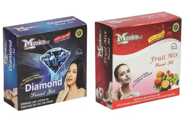 Maxico Herbs Diamond with Fruit Mix Facial Kits, Pack of 2