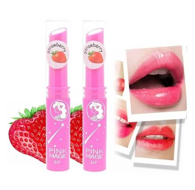 Pink Magic Strawberry Lip Balm, Pack Of 2, K7