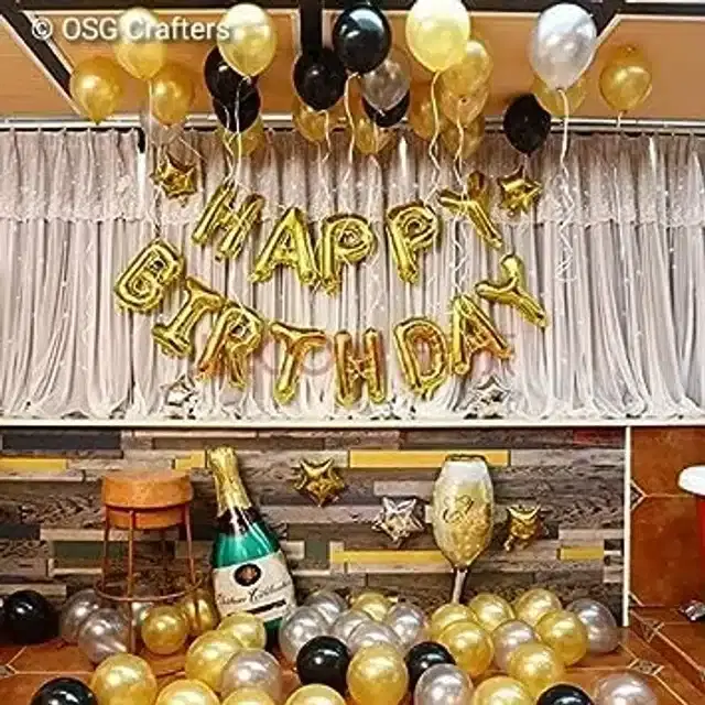 Birthday Decoration Kit, Multicolor, Set of 30
