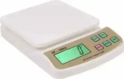 Shopeleven Kitchen Electronic Digital Weighing Scale, White, 10 Kg
