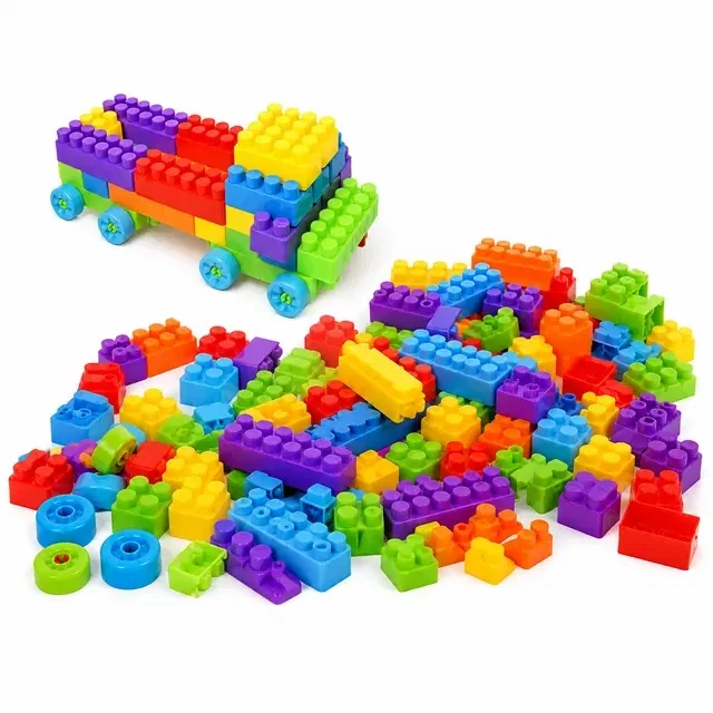 100 Pcs Building Blocks Toy Set, Creative Learning Educational Block Toys
