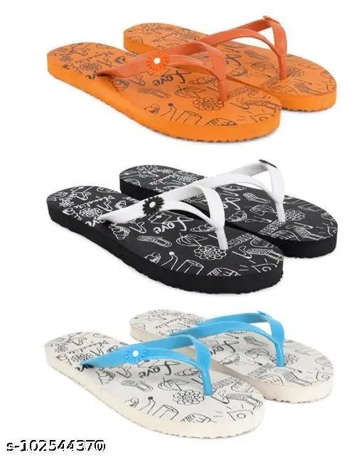 Slippers for Women, Multicolour, Pack of 3 (5)