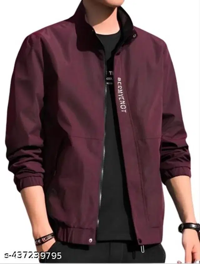 Nylon Jacket for Men (Purple, L)