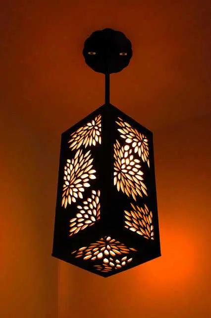 Willson Wooden Hanging Ceiling Light Lamp For Home & Office Decoration, Brown, 25.5 x 12 x 12 CM, NF-011