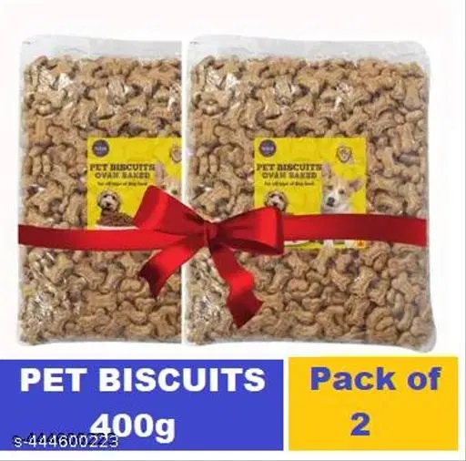 Pets Oven Baked Brown Biscuits ,400g (Pack of 2)
