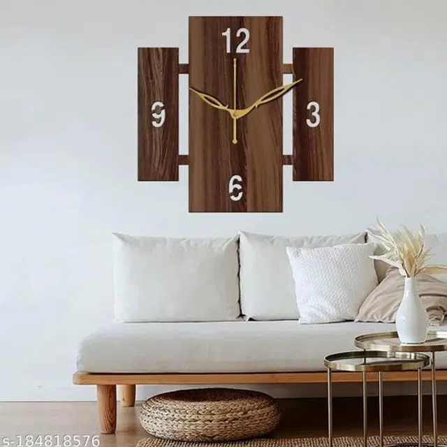 Wooden Wall Clock, Brown