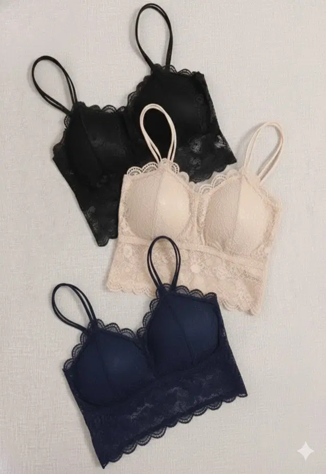 Cotton Solid Padded Bras for Women, Multicolour, Pack of 3 (28)