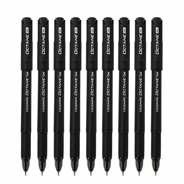 Classmate Octane Gel Pen, Black Ink, Pack Of 10