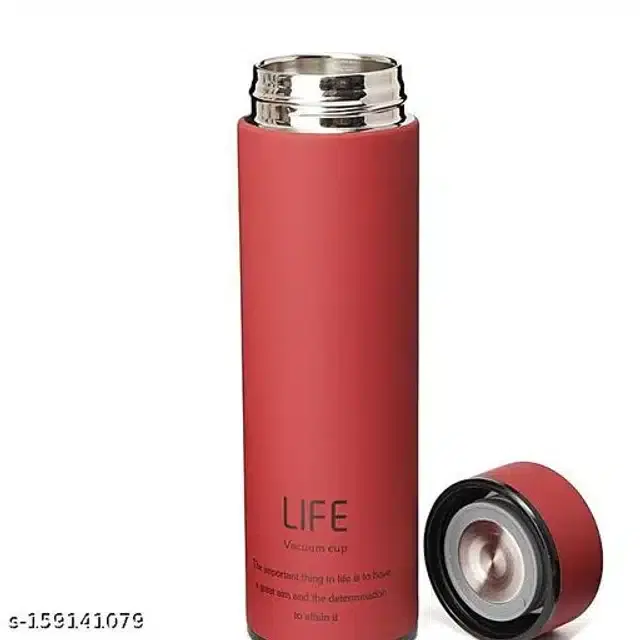Life Stainless Steel Thermo Vacuum Flask, Maroon, 450 ml