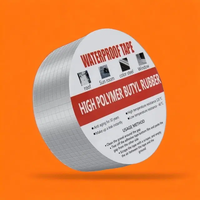 Aluminium Single Sided Self Adhesive Tape, Silver, 5 m