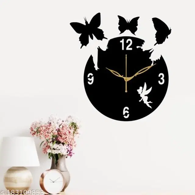 Wooden Wall Clock, Black