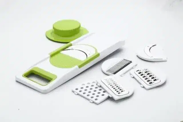 Multi Shapes Vegetable Slicer, Green, Set of 1