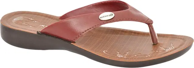 aerowalk Casual Sandals for Women (Maroon, 4)