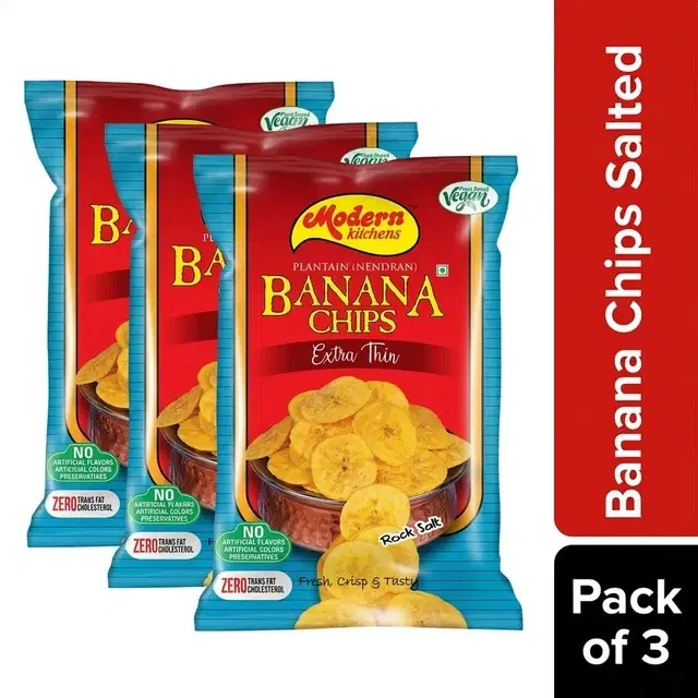 Modern Kitchens Banana Chips Salted 17 g - Pack of 3