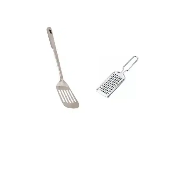 Stainless Steel Cheese Grater & Egg Palta, Combo of 2