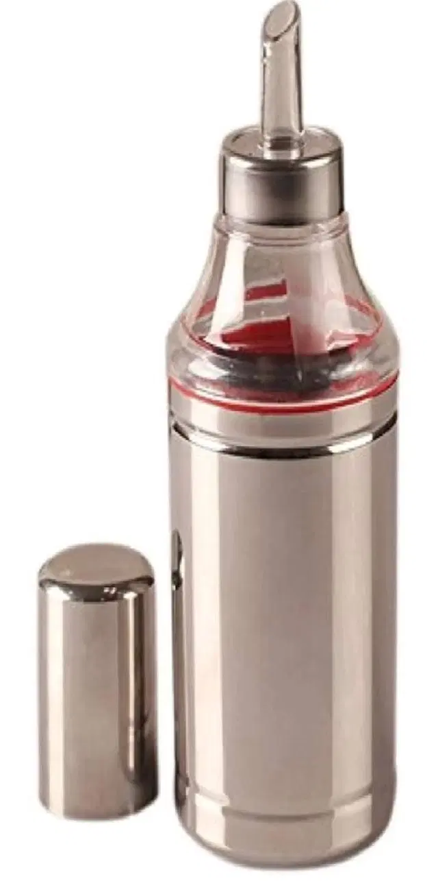 Stainless Steel Oil Dispenser Bottle with Lid, Silver, 1000 ml