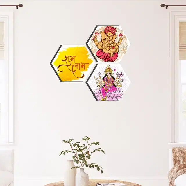 Wooden Wall Paintings, Set of 1, Multicolor, 24x20 Inches