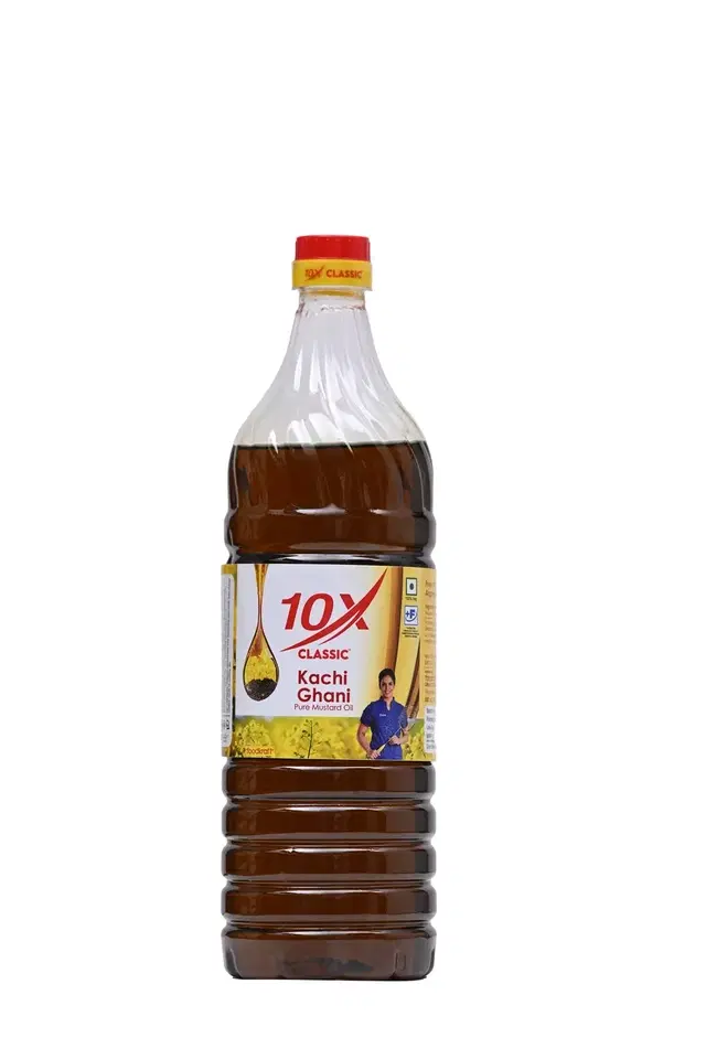 10x Classic Kachi Ghani Mustard Oil 1 L