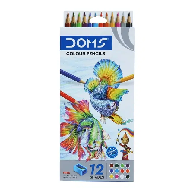 DOMS Color Pencils, Full size, 12 Shades, Pack of 1