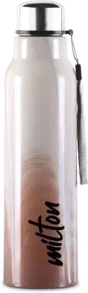 Milton Water Bottle Steel Marble 900 PU Insulated, Inner Stainless Steel Water Bottle, 630 ml, Leak Proof, BPA Free, Ideal for Home, Office, Gym, Travelling, Brown
