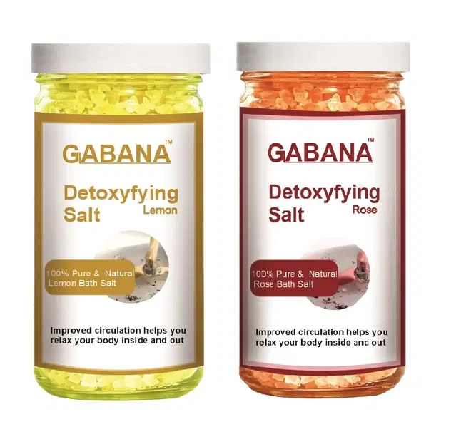 Mensport Lemon & Rose Detoxifying Bath Salt Crystal, 200 g, Set of 2