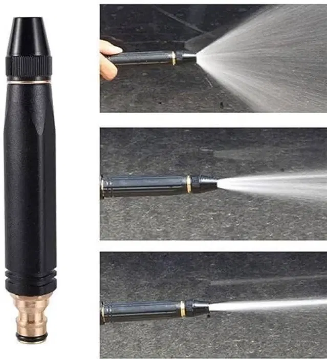 REALISTIC AIRCOOL High-Pressure Hose Nozzle Spray Gun – Adjustable Metal Water Sprayer for Car, Bike, Home & Garden, Pack of 1